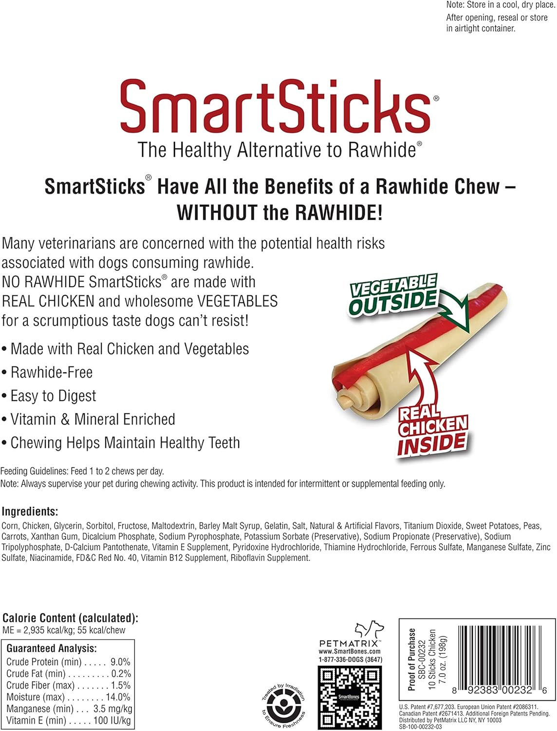 smartsticks rawhide free dog chew