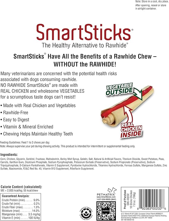 smartsticks rawhide free dog chew