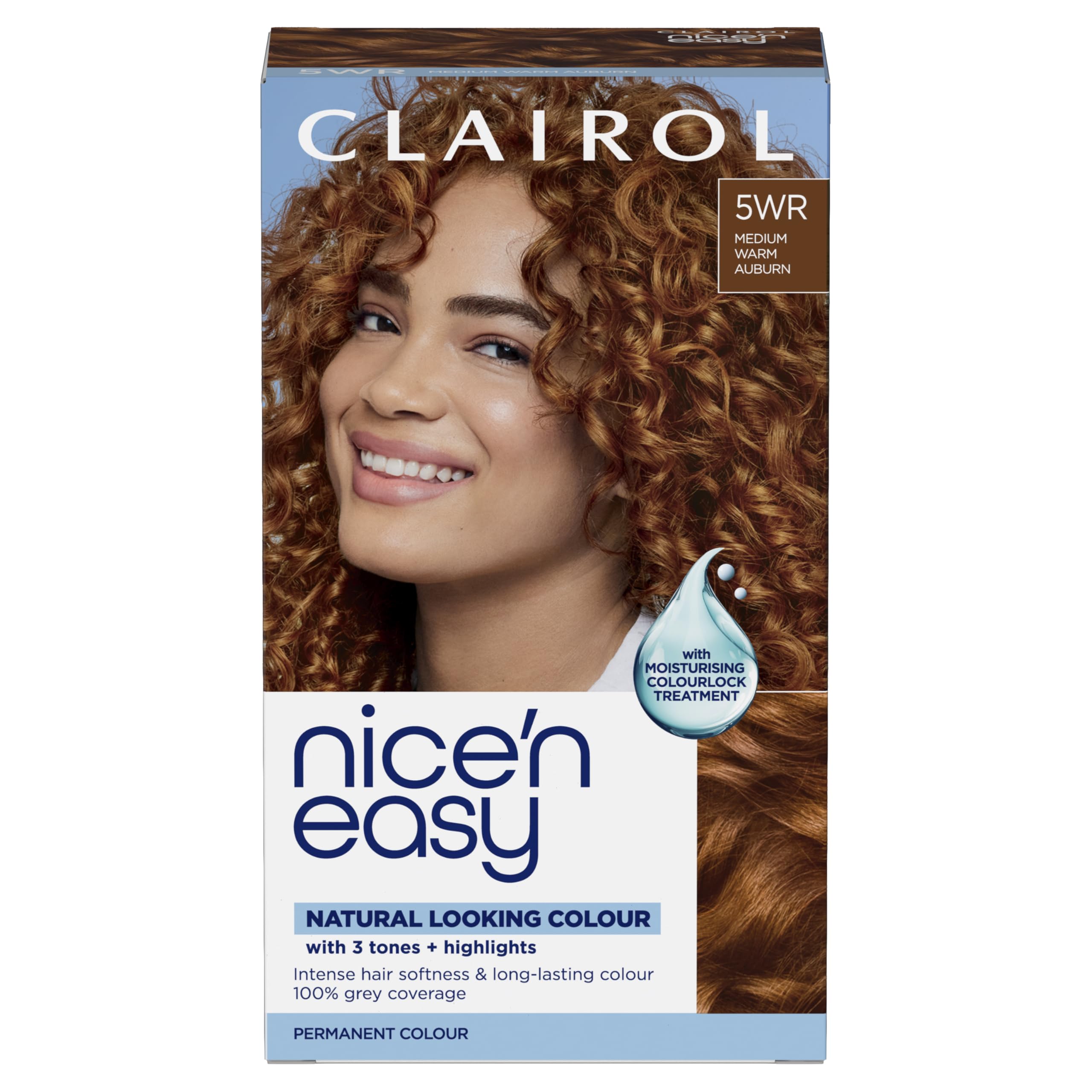Clairol Nice'n Easy Crème, Natural Looking Oil Infused Permanent Hair Dye, 5WR Medium Warm Auburn