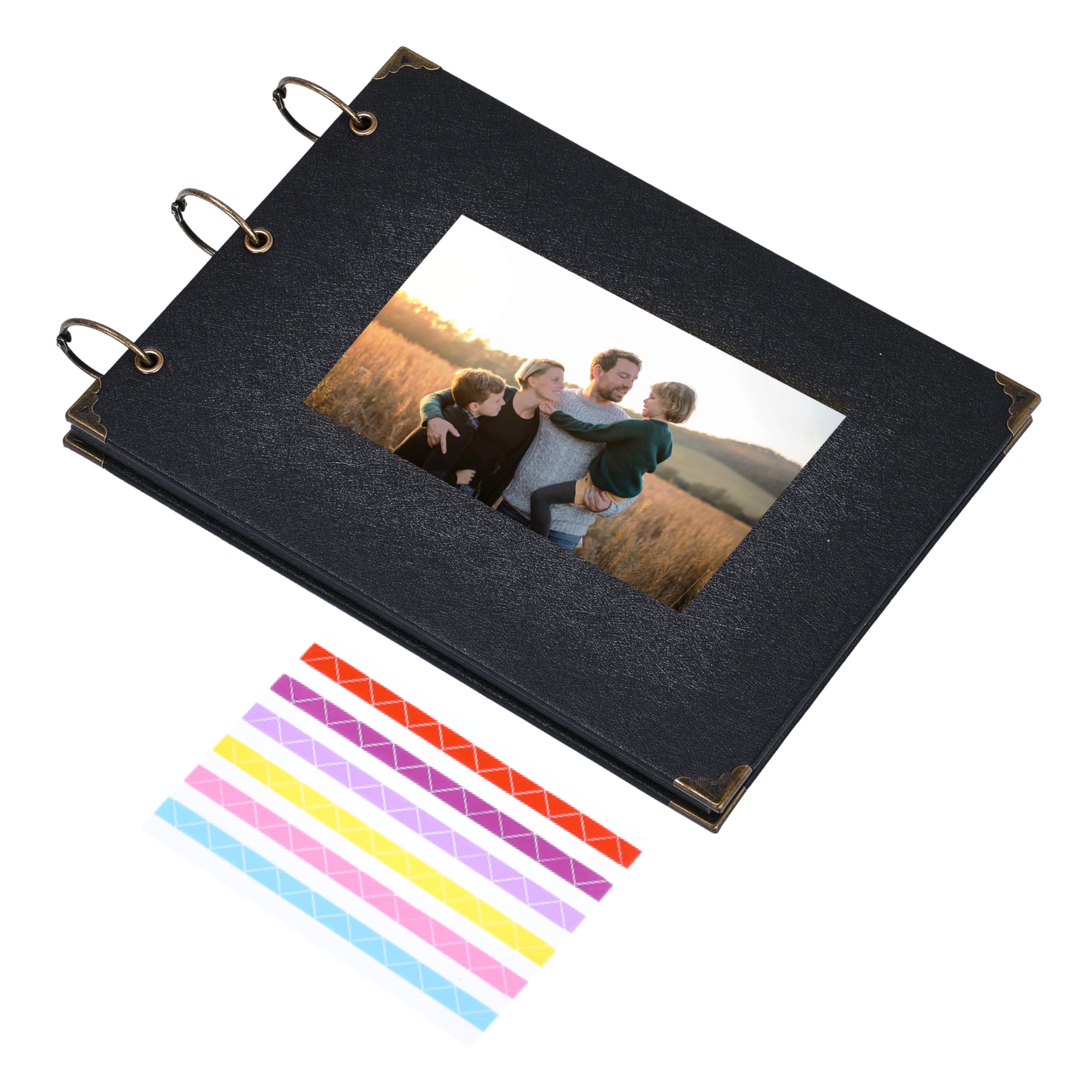 Photo 1 of Craftopia Spiral Bound Scrapbook Photo Album - 8x6-Inch Durable Hardcover Memory Book with Paper for Crafting, Collecting Photos and More - Ideal for Family, Travel and Baby Keepsakes - Black