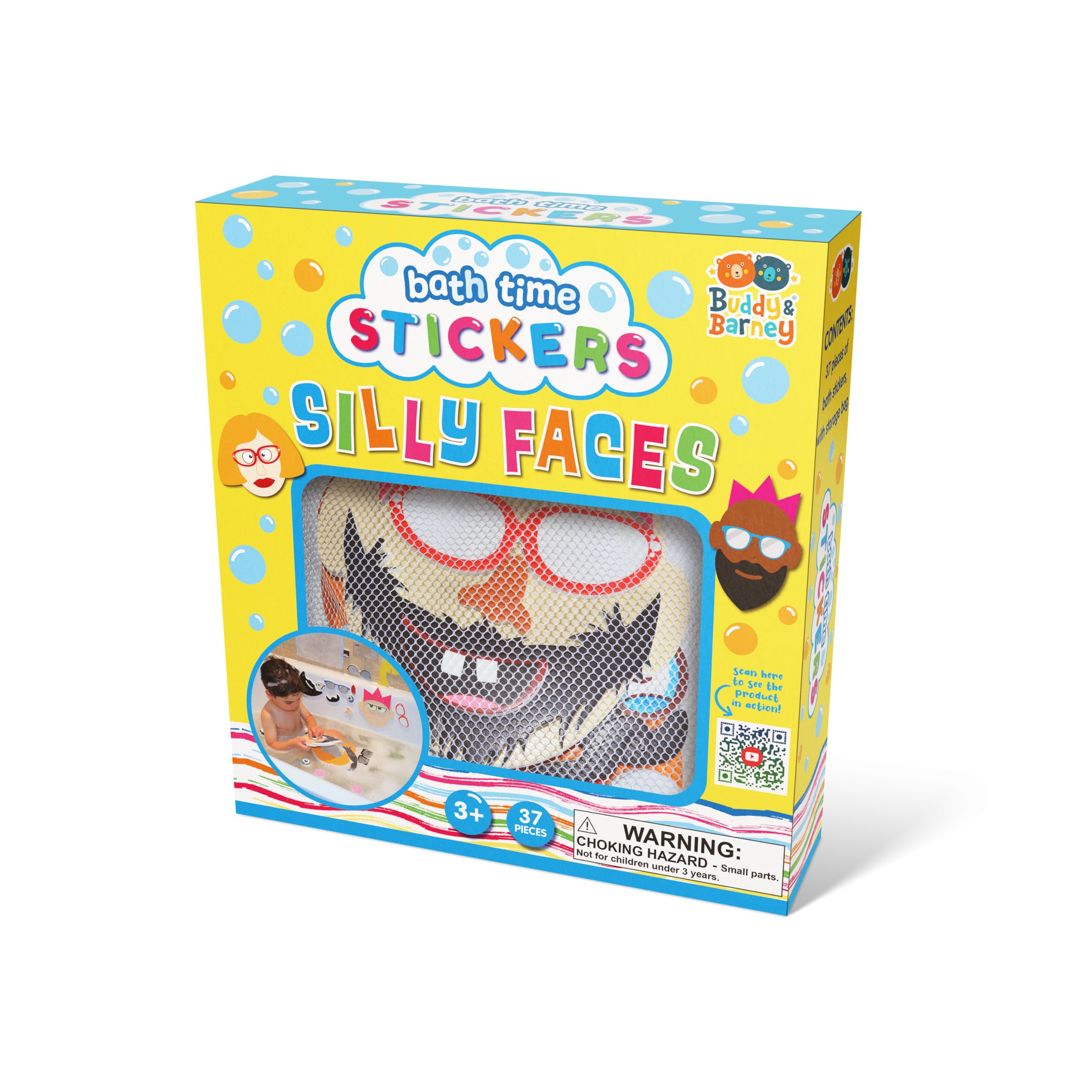 Buddy & Barney BB007 Silly Faces Bath Stickers, 24 x 5 x 26 Centimeters
