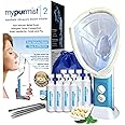 MYPURMIST® Essential Kit PLUS Facial Steam - Steam Inhaler & Facial Steamer Combo, Personal Handheld Ultrapure Steam - Sinus Congestion Cold Cough Relief Vocal Care Skincare (Plug-in) FSA/HSA Eligible