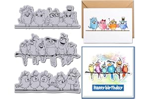 GLOBLELAND Tampons en caoutchouc en forme d'oiseau amusant - 22 x 18 cm - Cadre en forme d'oiseau mignon - En EVA - Pour la f