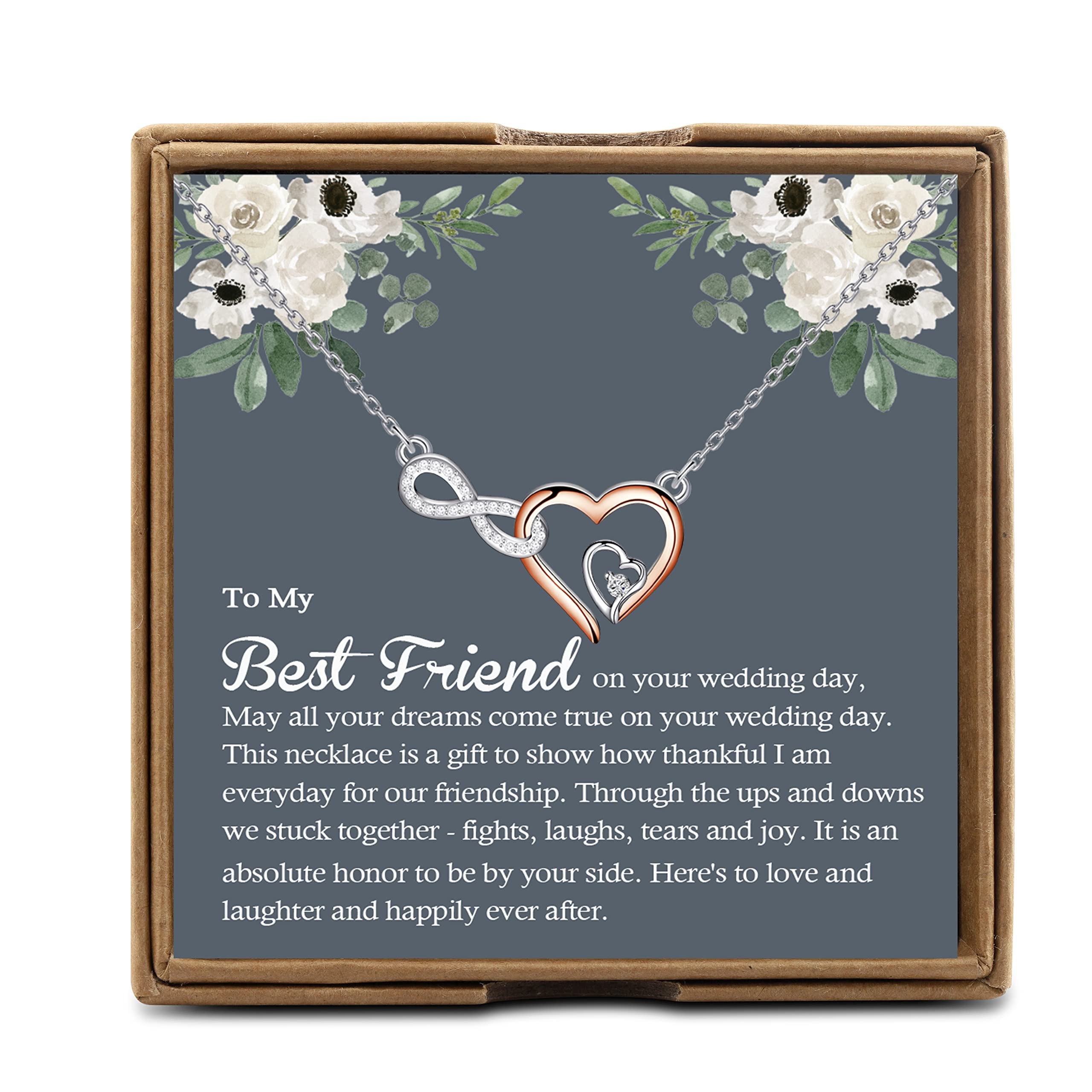 PYOUL Bride's Best Friend Necklace - Gift from Maid of Honor to Best Friend on Wedding Day