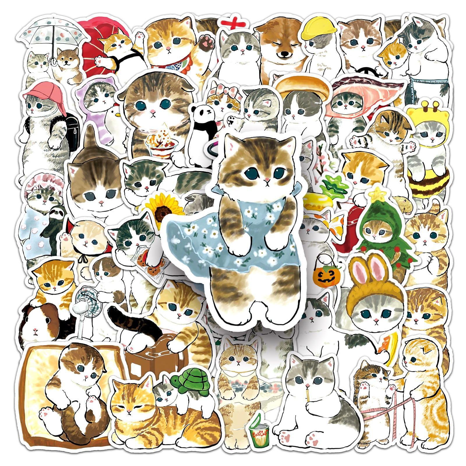 Photo 1 of 150pcs Cat Stickers, Lifany Cute Cat Waterproof Kawaii Stickers, Vinyl Stickers for Water Bottles Laptop, Phones, Skateboard Stickers Bicycle for Kids Teens Girls Adults