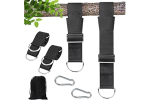 DONILIGA Tree Swing Straps and Tree Swing Hanging Straps (2 Pack) - Adjustable 6FT,Suit for Hammock Straps,Tire Swing and Hammock Tree Straps，Supports a Whopping 2000 lbs