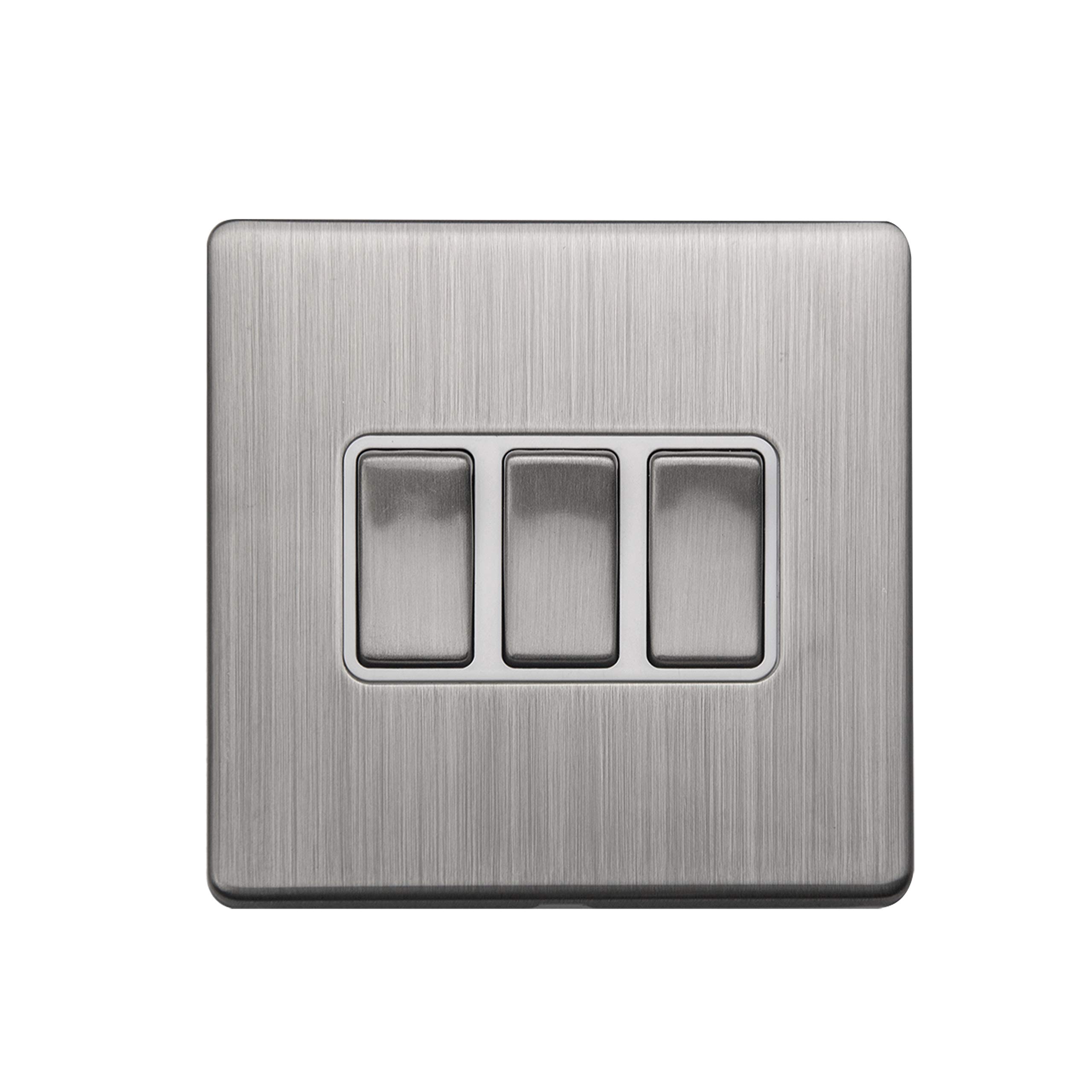 Arlec Ss Metal Scwless 10 A 3G 2 W Swh