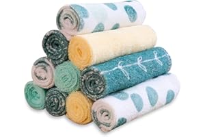 Spasilk Baby 10 Pack Soft Terry Bath Washcloth Wipes