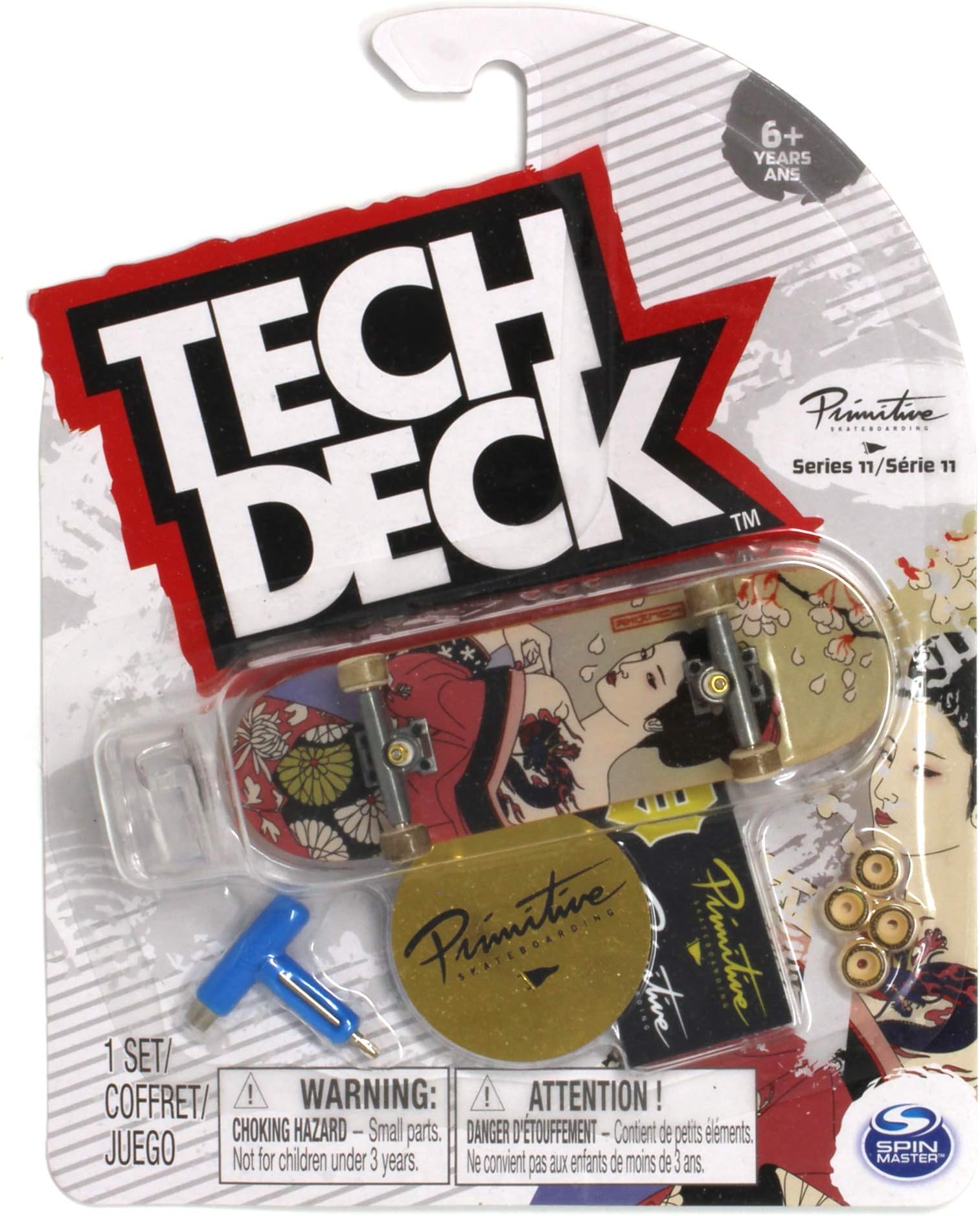 Mini Fingerboards Primitive Skateboards Series 11 Nick Tucker Geisha Complete Deck