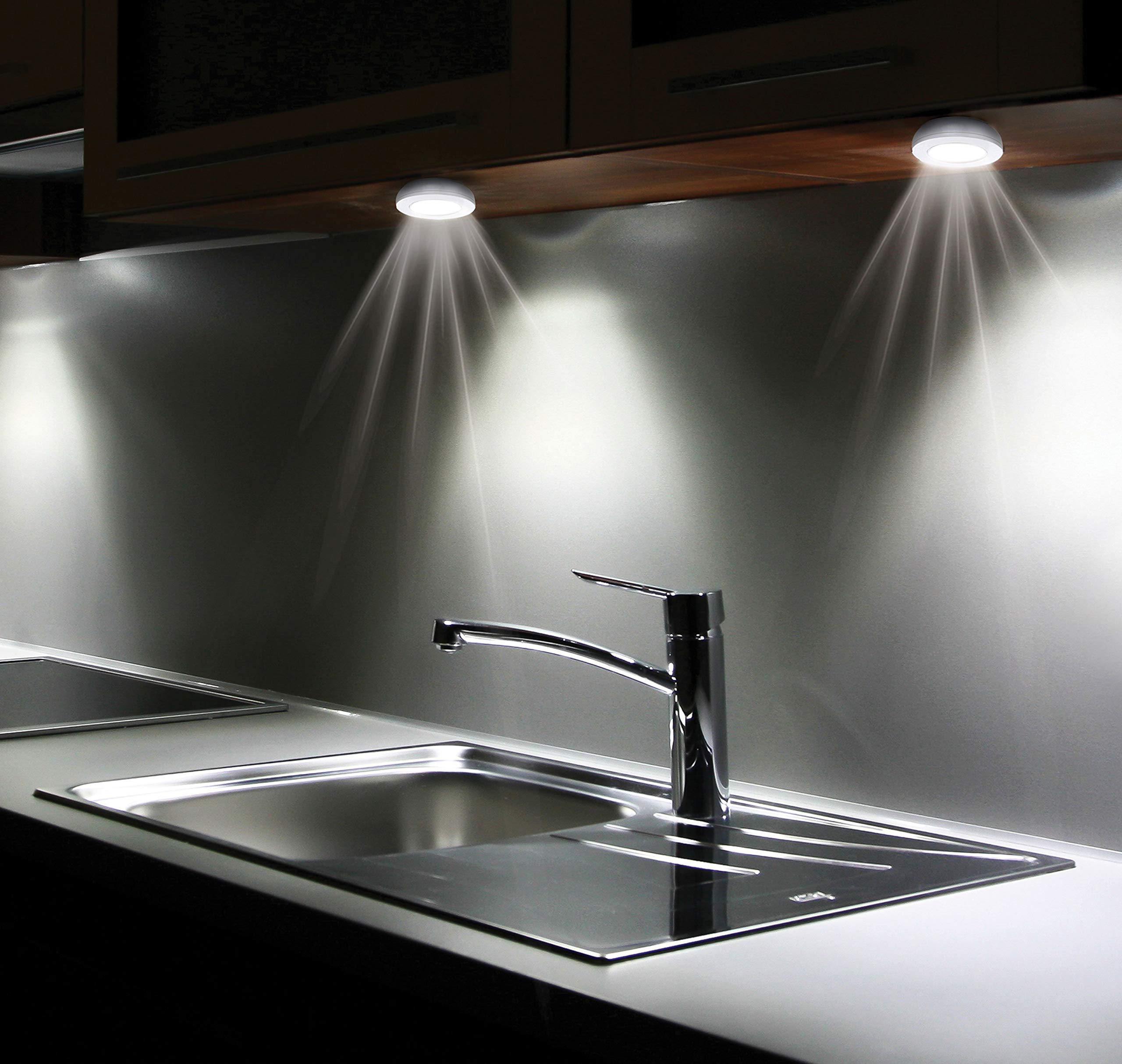 Sensor Brite Overlite Wireless Motion-Activated Ceiling/Wall LED Light, Stick Anywhere, Battery-Operated Overhead Light