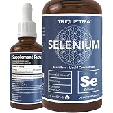 Selenium - 200 mcg Sublingual Liquid Concentrate, Selenomethionine Form | 300 Servings, Vegan, Glass Bottle, Yeast Free, Antioxidant, Supports Immunity &amp;Thyroid Health, 2 oz.