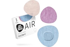 Not Just A Patch Air Dexcom G7 Adhesive Patches (3 Pack) - Stelo CGM & Dexcom G7 Over Patches with Ultra-Hold Durable Sensor 