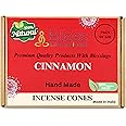 Bless International Cinnamon 100%-Natural-Incense-Cones Handmade-Hand-Dipped Organic-Chemicals-Free for-Purification-Relaxation-Positivity-Yoga-Meditation The-Best-scents (120 Count)