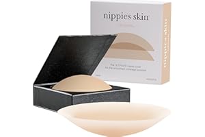 Nippies Nipple Covers for Women - Reusable Sticky Silicone Pasties with Travel Case - Original Circle or Lift Style Available