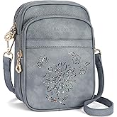 HAYRVANE Crossbody Bags for Women Designer Leather Cell Phone Wallet Purses with Card Slots Triple Compartment