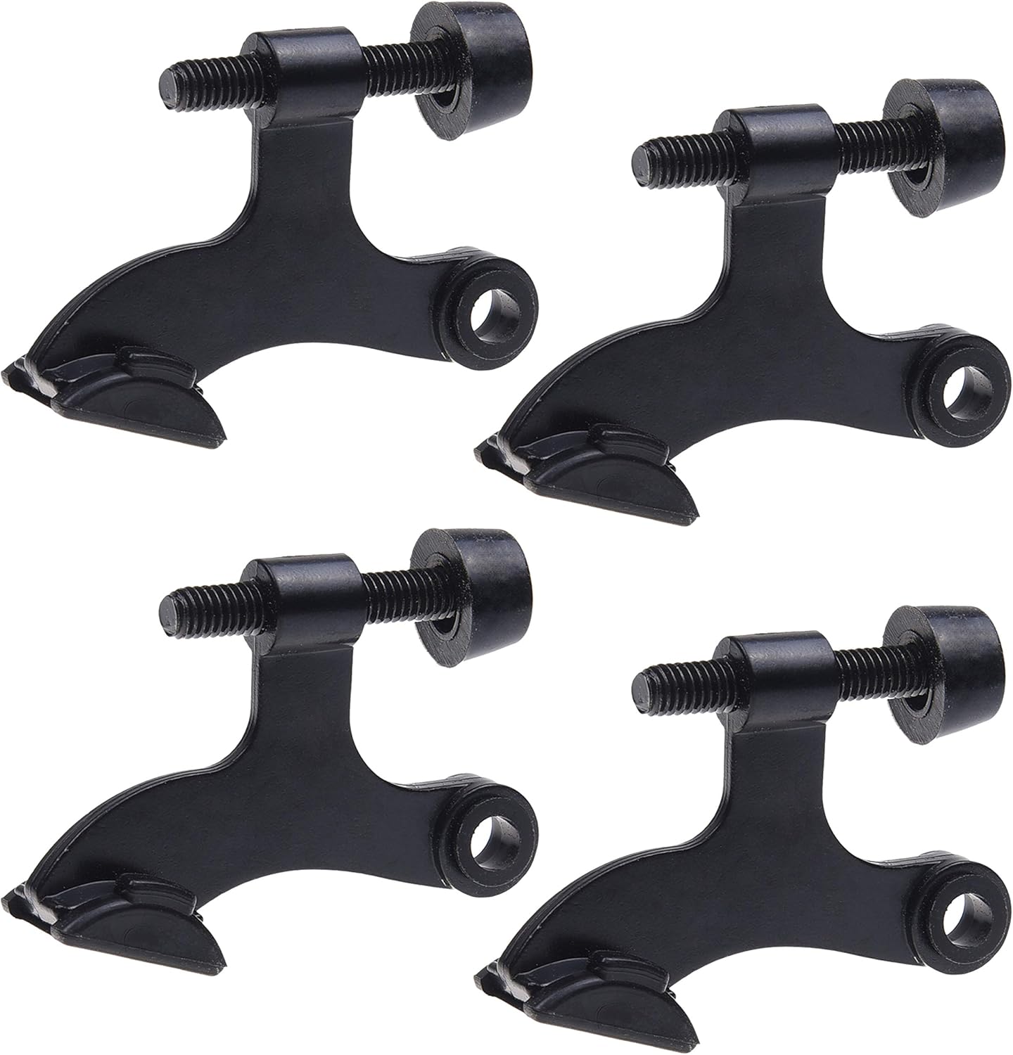 Kare & Kind 4X Nickel Hinge Pin Door Stoppers, Door Stops for Hinge, with Protective Bumper Tips, Easy to Install