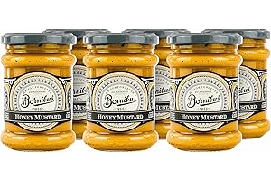 Bornibus Honey Mustard Dipping Sauce, 9.52oz - Gourmet Condiment - French Mustard - Pack of 6