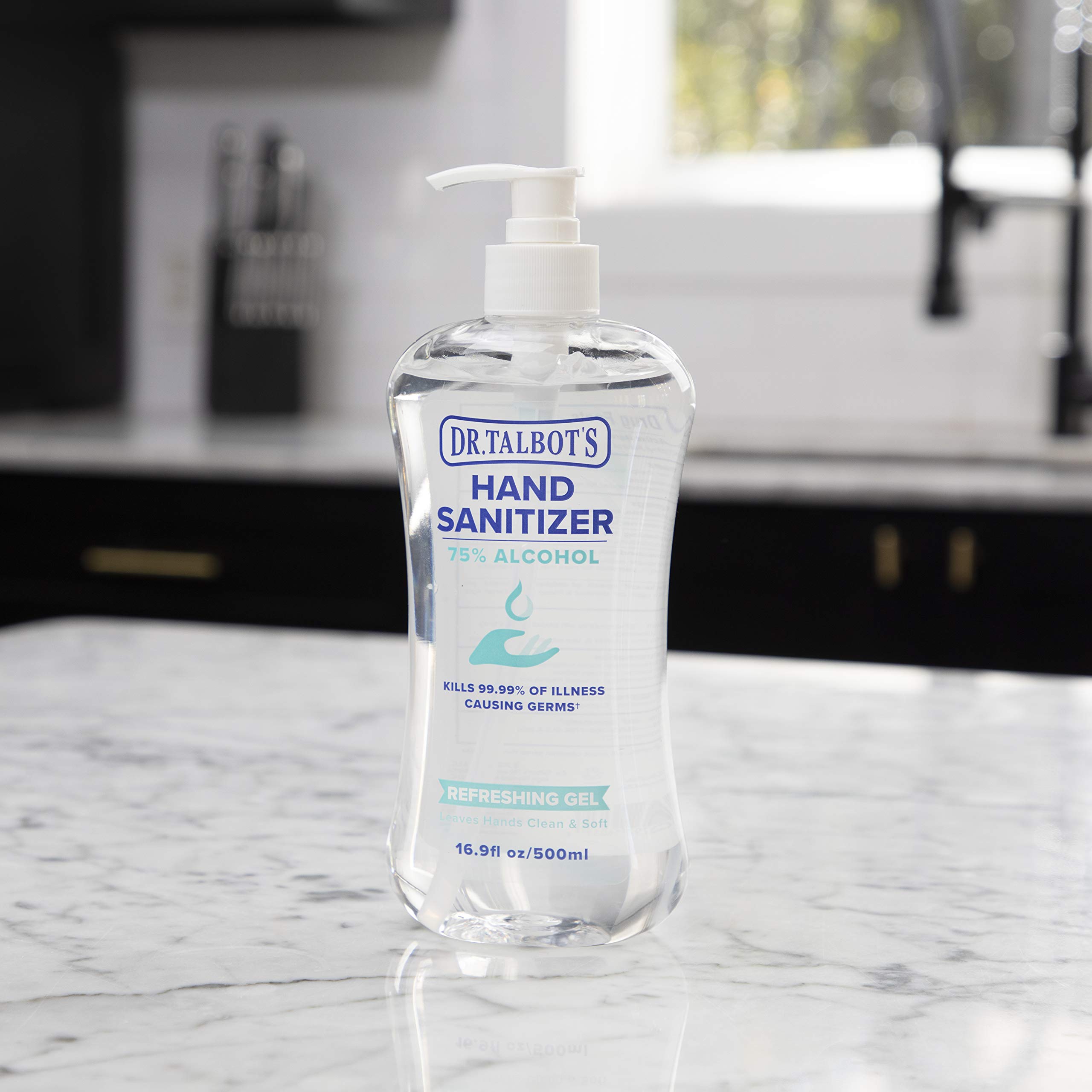 Dr. Talbot's Refreshing Gel Hand Sanitizer With Easy Pump, Fragrance Free, 16.9 Fl Oz
