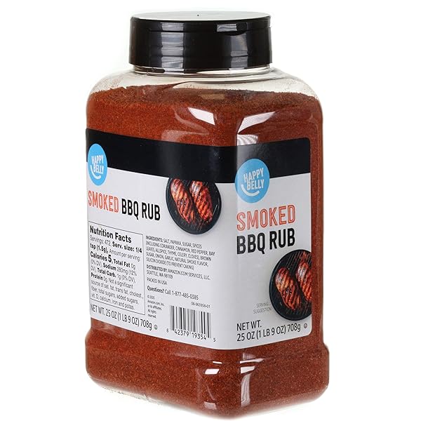 AMAZON GROCERY, SMOKED BBQ RUB & SEASONING, 25 OZ