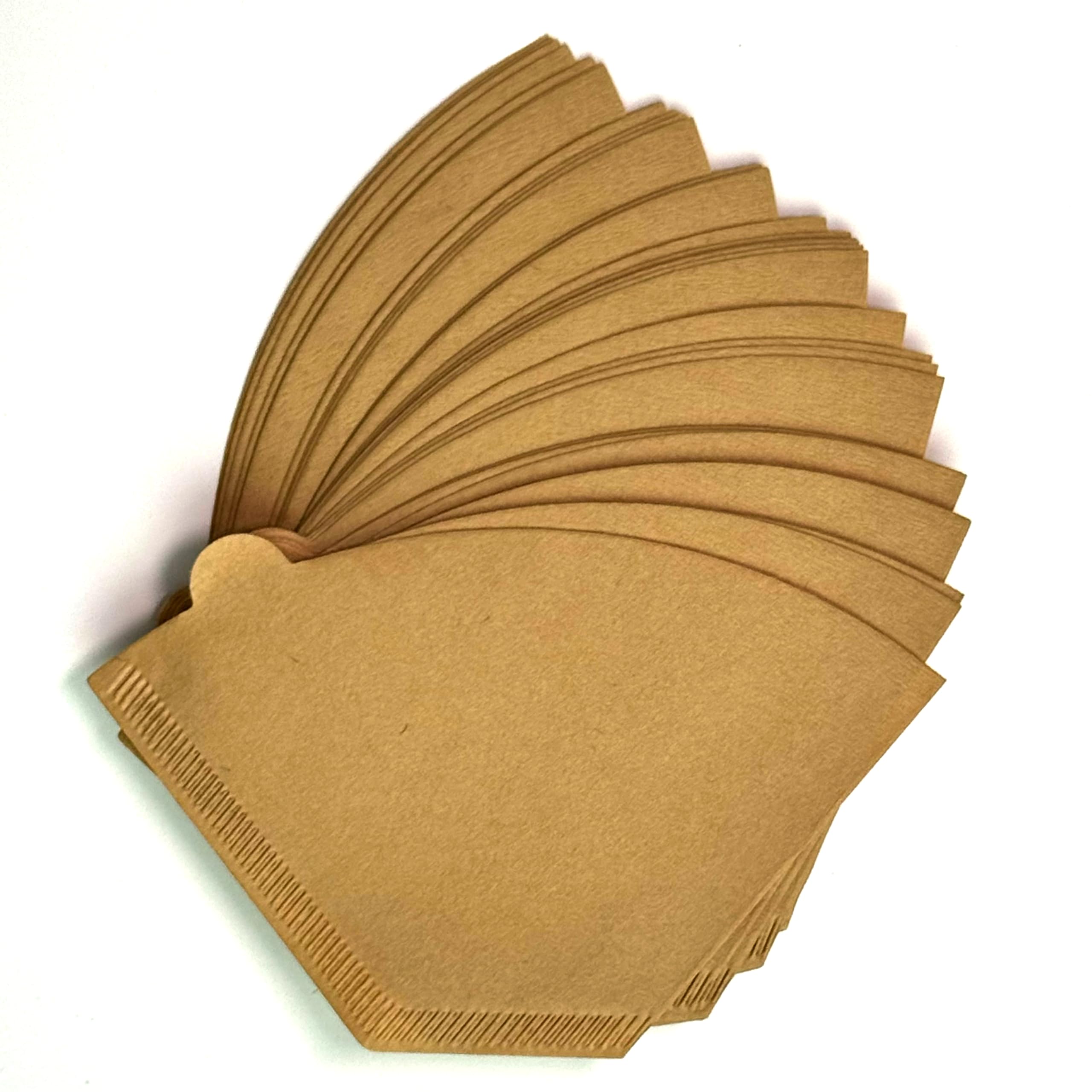 Natural Unbleached Cone Coffee Filters - Size 02, Disposable for Pour Over and Drip Coffee Maker (2-4 Cup), 100 Count