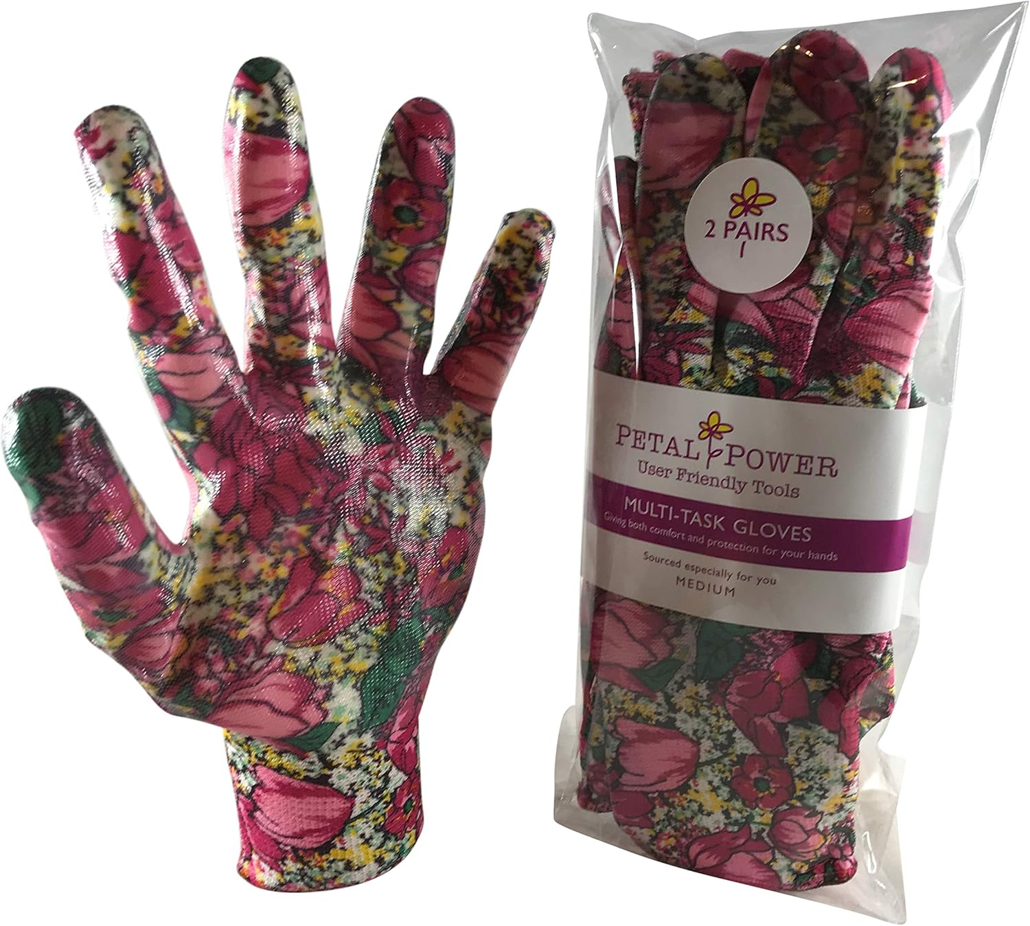 2 Pairs Ladies Gardening Gloves Lightweight and Durable Work Gloves