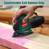 HYCHIKA 200W Electric Detail Sander Dust Collector 14000RPM Wood Furniture view 5