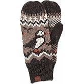 ICEWEAR Lundi puffin design wool knitted mittens