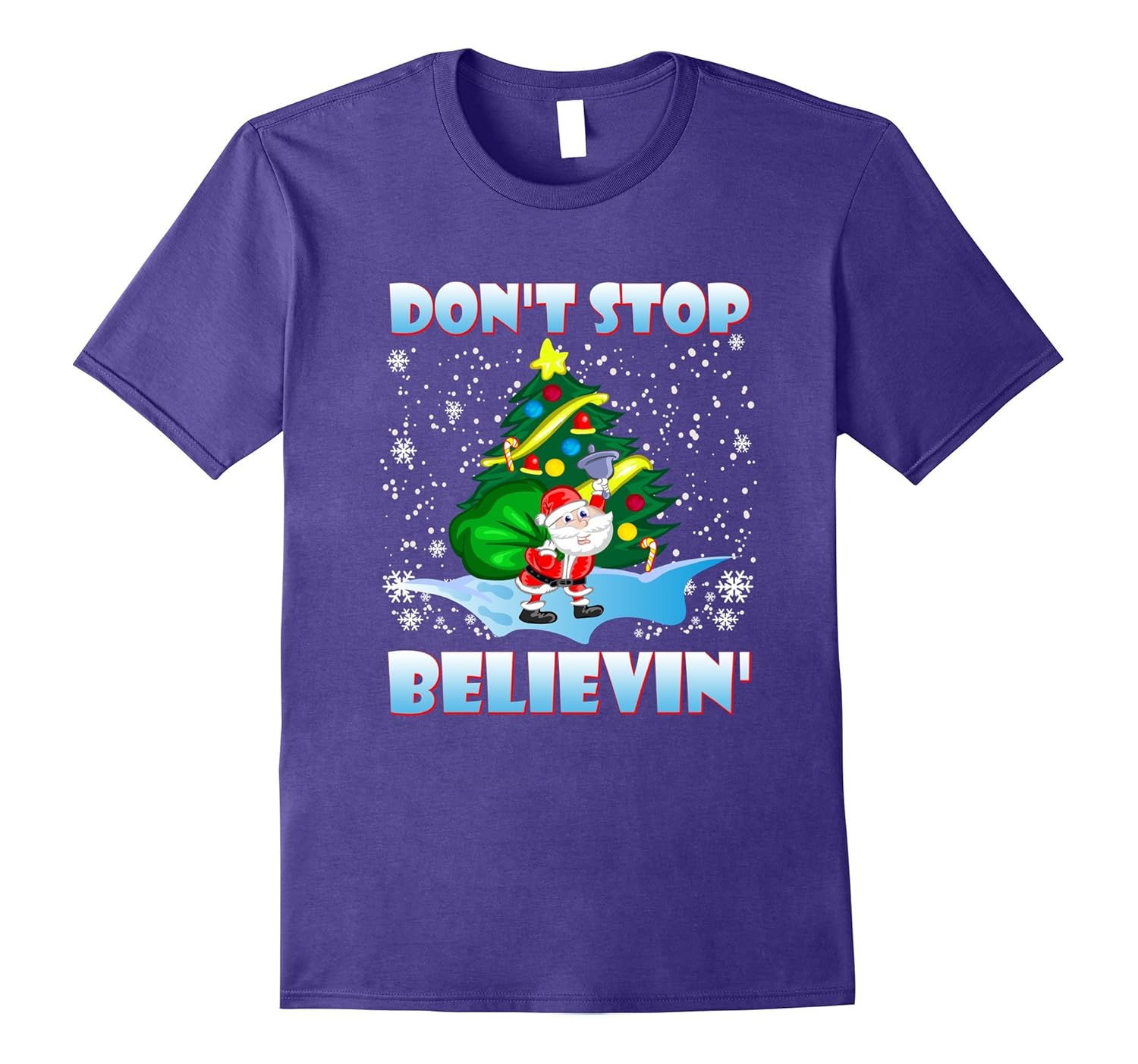 Don't Stop Believing Santa Shirt-ANZ