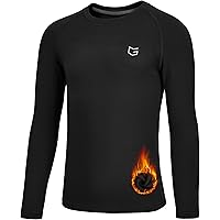 Blueleaf Boys' Thermal Compression Shirt - Fleece Lined Mock Neck Base Layer For Sports & Cold Weather - View #11