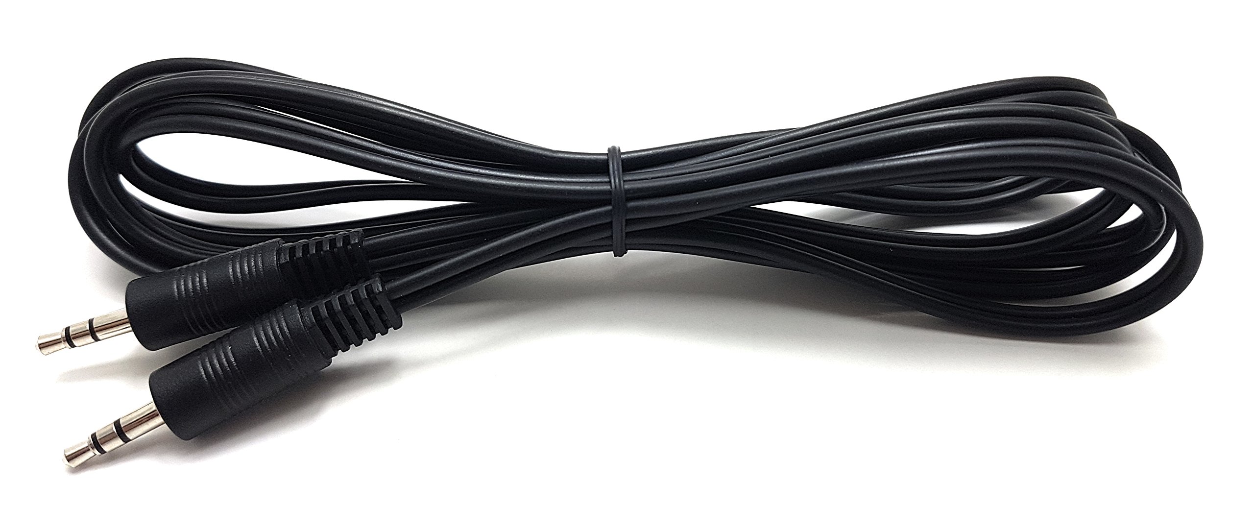 MainCore 2m Long Black Audio AUX Cable 3.5mm to 3.5mm for Mobile Phones, Computers, Laptops, Mp3 Players, Portable Speakers, Headphones, HIFI, DJ