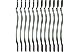 ABF32-B Myard 32-1/4 Inches Aluminum Deck Balusters with Screws for Facemount Railing Fencing, European Baroque Silhouette Wrought Style (50-Pack, Matte Black)