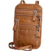 Ariscobull - Neck Wallet - Rfid Wallet Women - passport holder for travel - Travel Wallet Passport Holder For Travel Women - 10.3x6.8inch (Yellowish Brown)