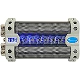 Rockville RFC50F v2 50 Farad Car Audio Capacitor with Blue Voltage Display | Digital Hybrid, Illumination, 3-Digit LED Meter, 20V Surge, Reverse Polarity Warning, Auto Sleep, Low ESR
