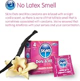 Skins Dots & Ribs Condoms 4 Pack - Ribbed Dotted Latex Free Pleasure view 4