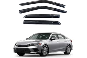 KPY Window Visor Compatible with Honda Civic Sedan 2022-2025, 4PC Rain Guard Side Window Vent Deflectors Tape-On Mugen Style,
