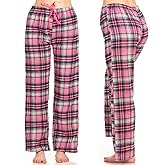 DARESAY Flannel Pajama Pants for Women - Soft, Comfortable Plaid Lounge Pants with Adjustable Fit - Comfy Lounge Homewear