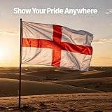 SHATCHI England St George Flag 5ft x 3ft with Brass Eyelets view 9