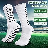 Zuimei 3 Pairs Football Grip Socks Men Anti Slip Sports Breathable White view 6