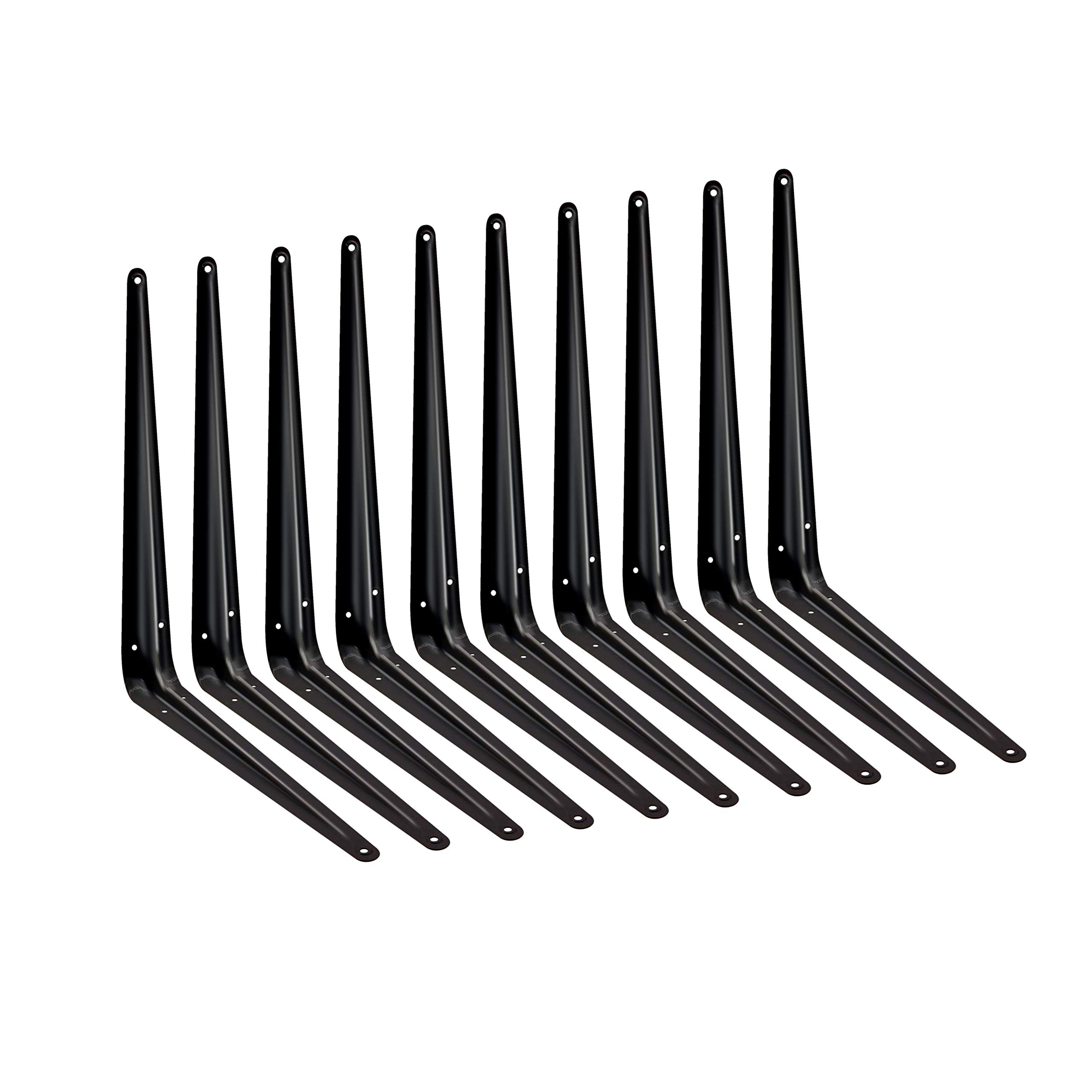 EAI 350x300mm / 14x12" Original London Pattern Shelf Bracket Black Pack of 10