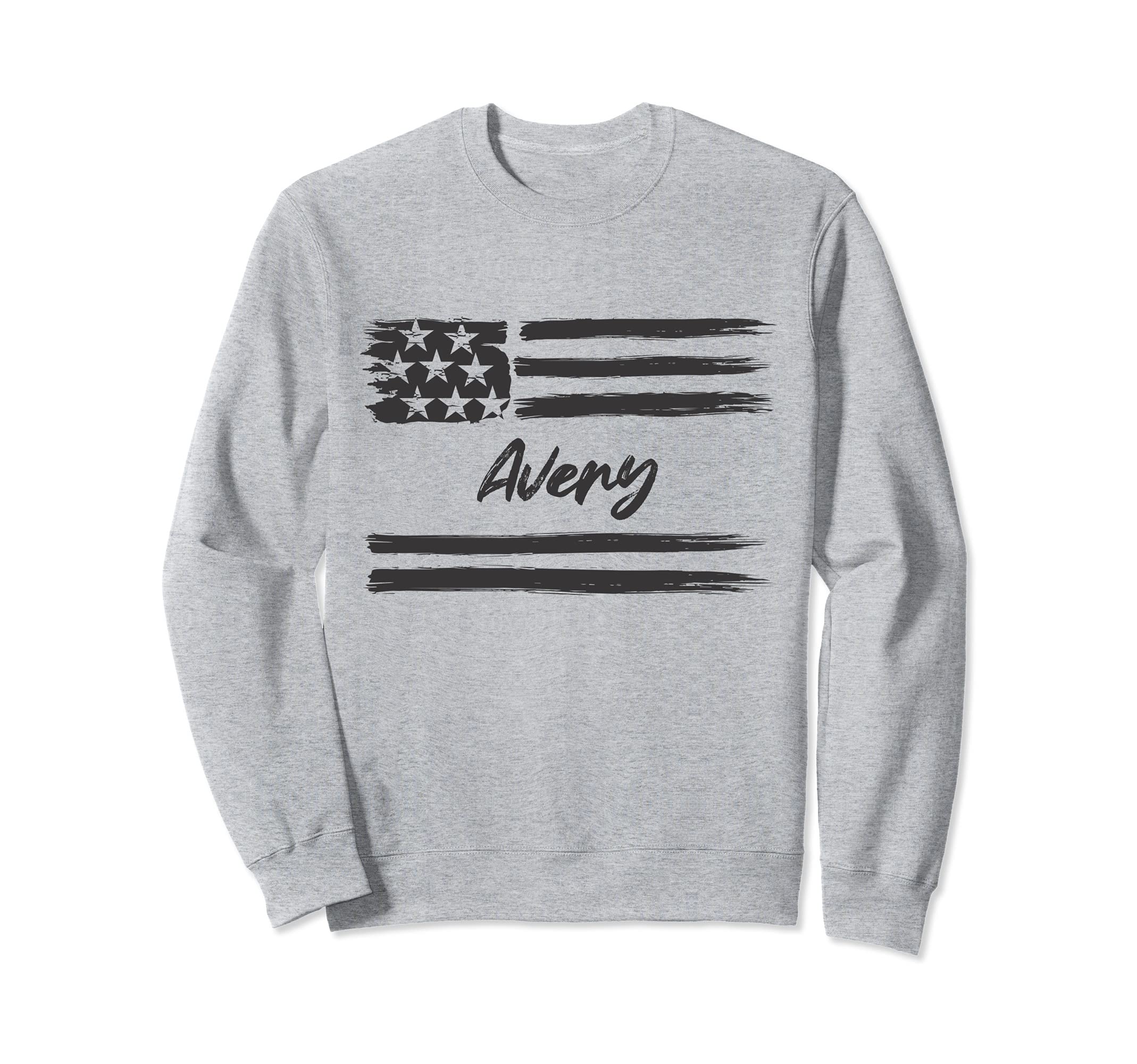 Avery - Personalized Name, Stars and Stripes, USA Flag Sweatshirt