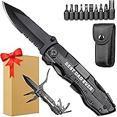 Gift for Dad, Multitool Knife BEST DAD EVER for Camping, Fathers Day Christmas Unique Dad Gifts, Dads Birthday Gift from Daughter Son, Christmas Ideal Presents for Dads, Gadget Present for Father