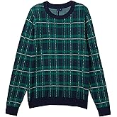 Janie and Jack Boys Plaid Crewneck Sweater (Toddler/Little Kids/Big Kids)