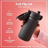 Ion8 Lightweight Steel Kids Water Bottle 400ml Grey Leak Proof Dishwasher Safe view 4