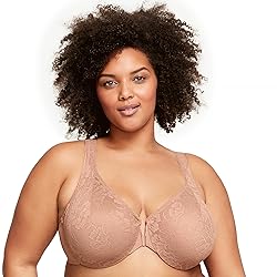 Glamorise Full Figure Plus Size Lacey T-Back