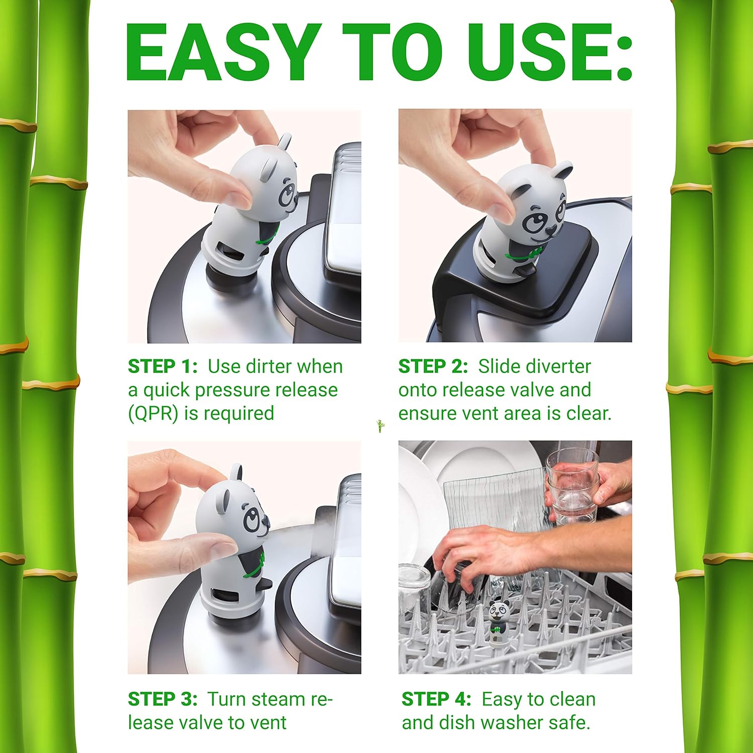 Panda Steam Cooker Pressure Power and Express CrockPot Foodi, Ninja