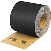 Shineboc 600 Grit Sandpaper Roll, 3-2/3" Wide 11 Yard Wet Dry Silicon Carbide Longboard Sand Paper for Automotive Metal Wood Sanding&Polishing