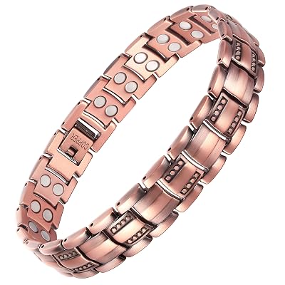 Men's Bracelet Magnetic Therapy Arthritis Pain Relief Pure Solid Copper