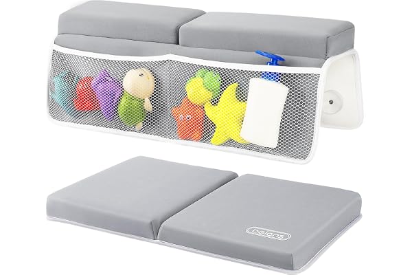 beiens Bath Kneeler and Elbow Rest Pad Set - 1.5'' Comfortable Baby Bath Kneeler Pads, Thick Quick Dry Kneeling Pad Support f