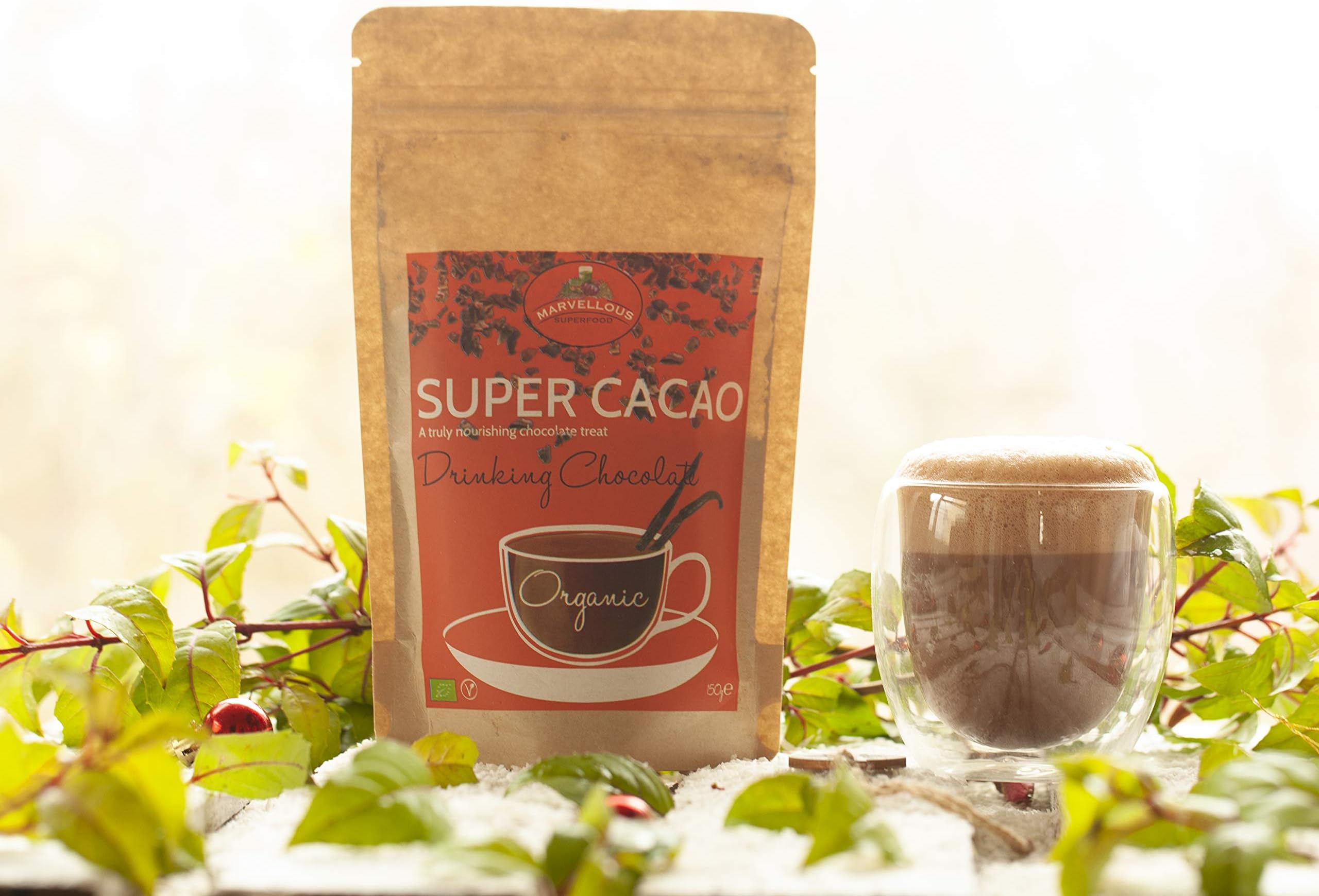 Marvellous Superfood Organic Vegan Super Cacao Drinking Chocolate, 150 g