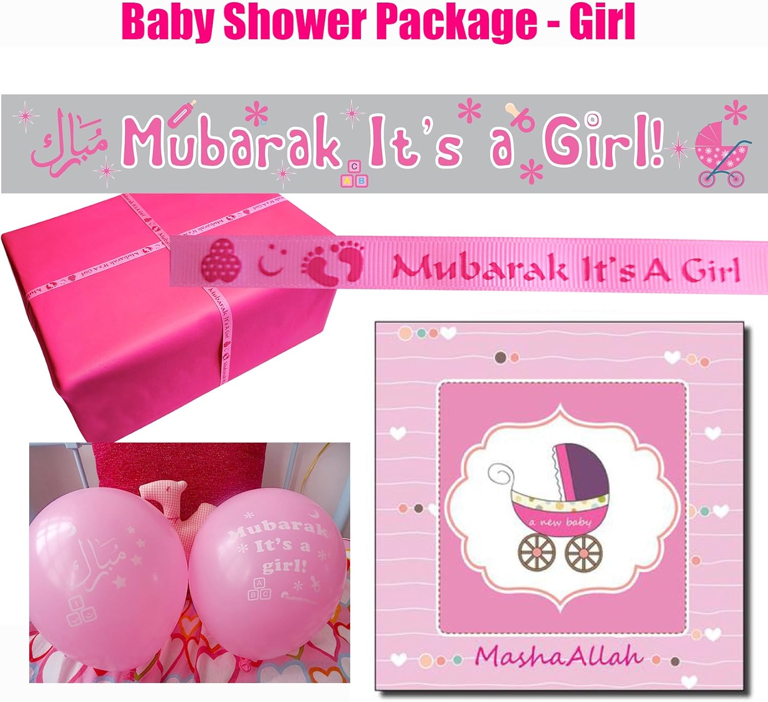 Amazon Com Mubarak It S A Girl A 5 Item Package Consists Of A